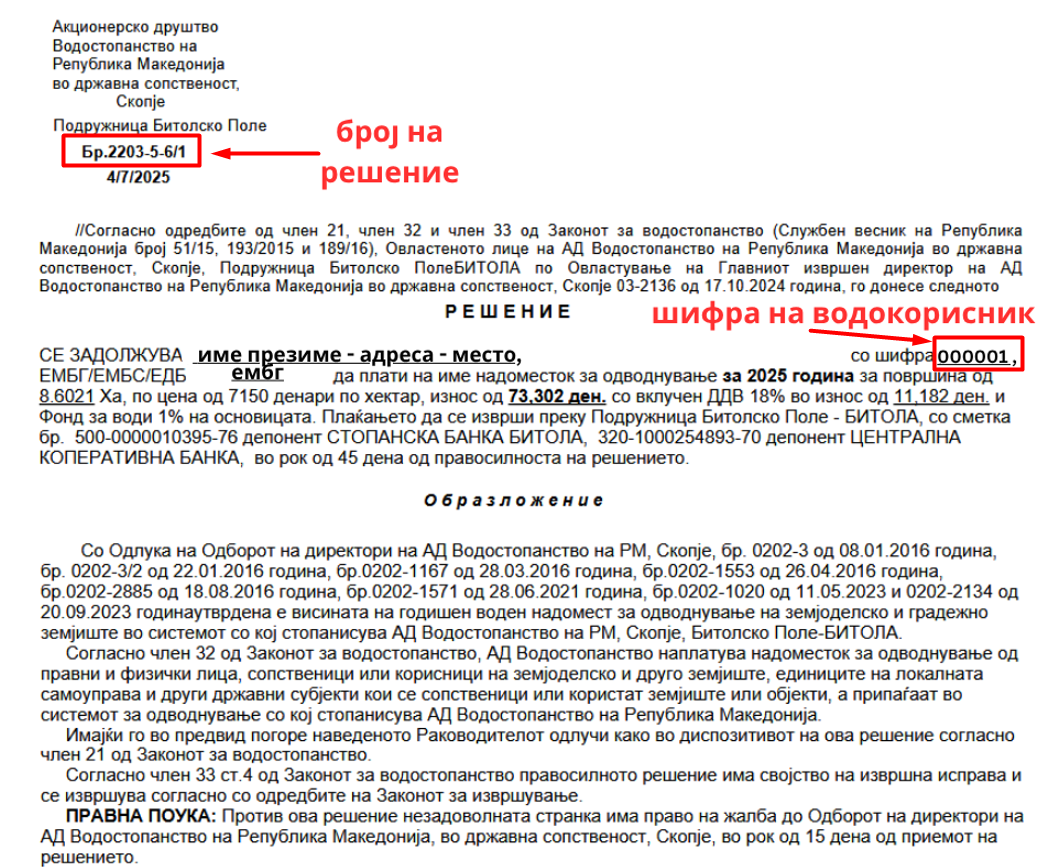 Пример решение